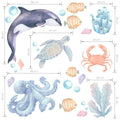 Ocean Animals II, Wall Stickers - Le Petit Marché Home Furniture