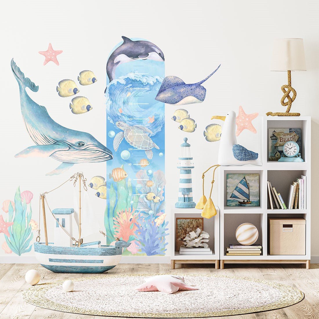 Ocean, Height Measure, Wall Stickers - Le Petit Marché Home Furniture