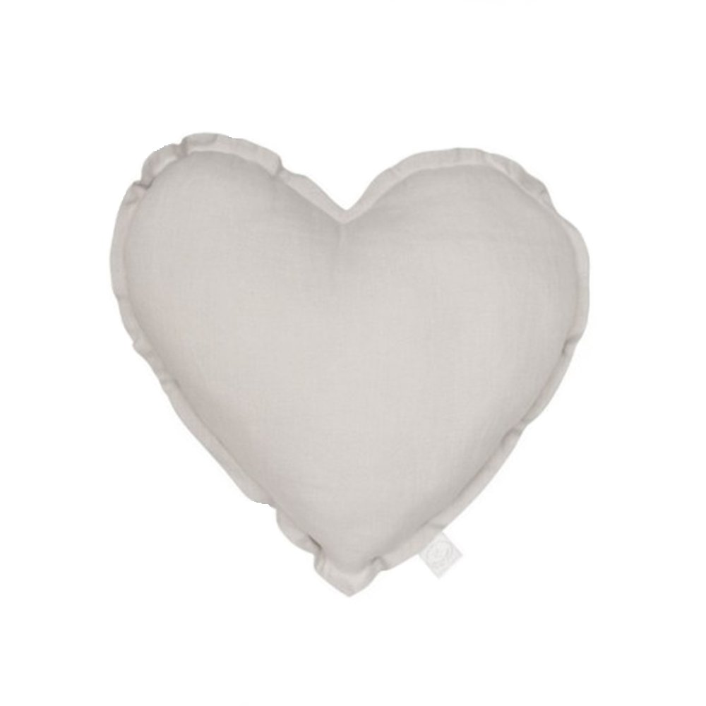 Pillow Mini Heart PN , Light Grey - Le Petit Marché Home Furniture