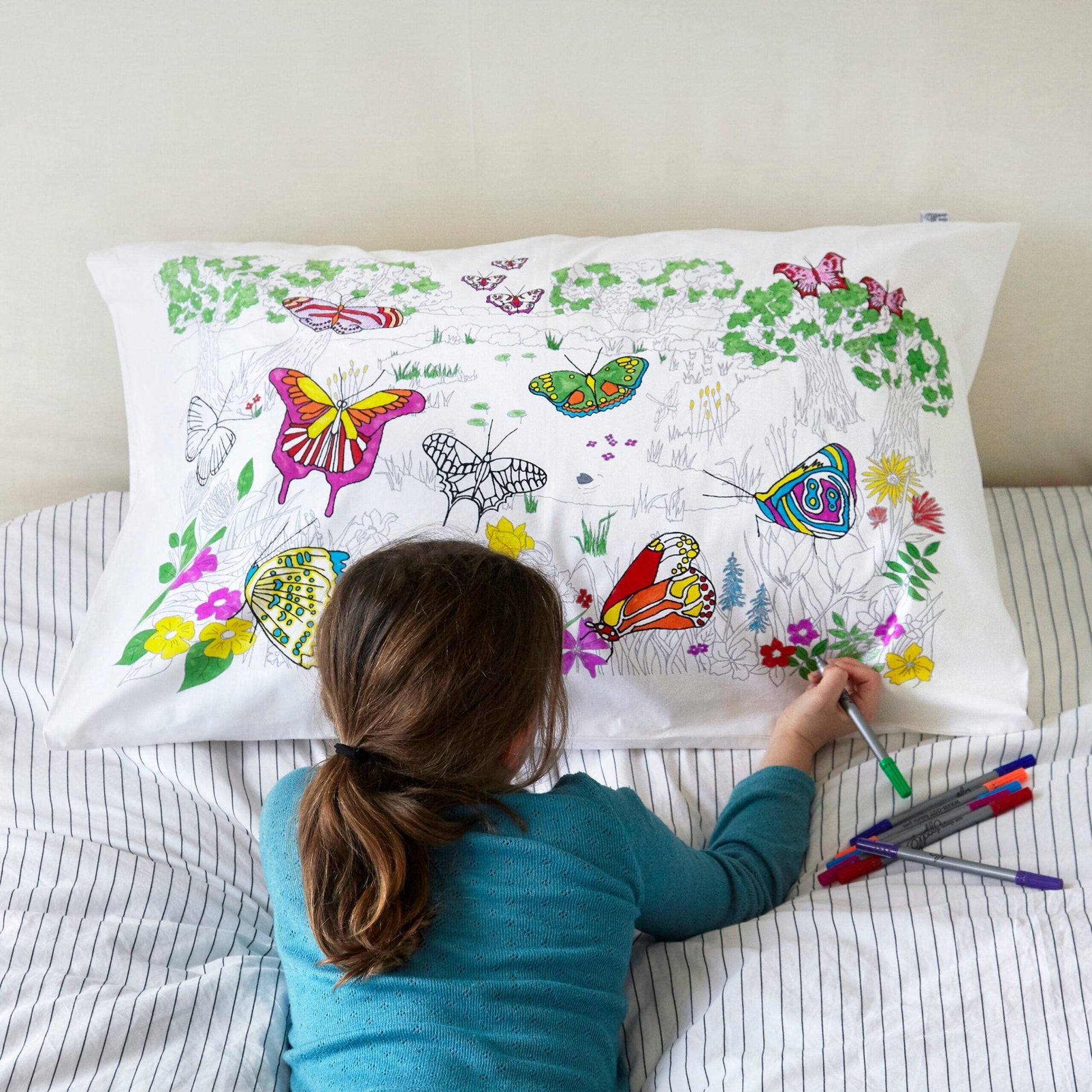 Pillowcase, Butterfly - Le Petit Marché Home Furniture