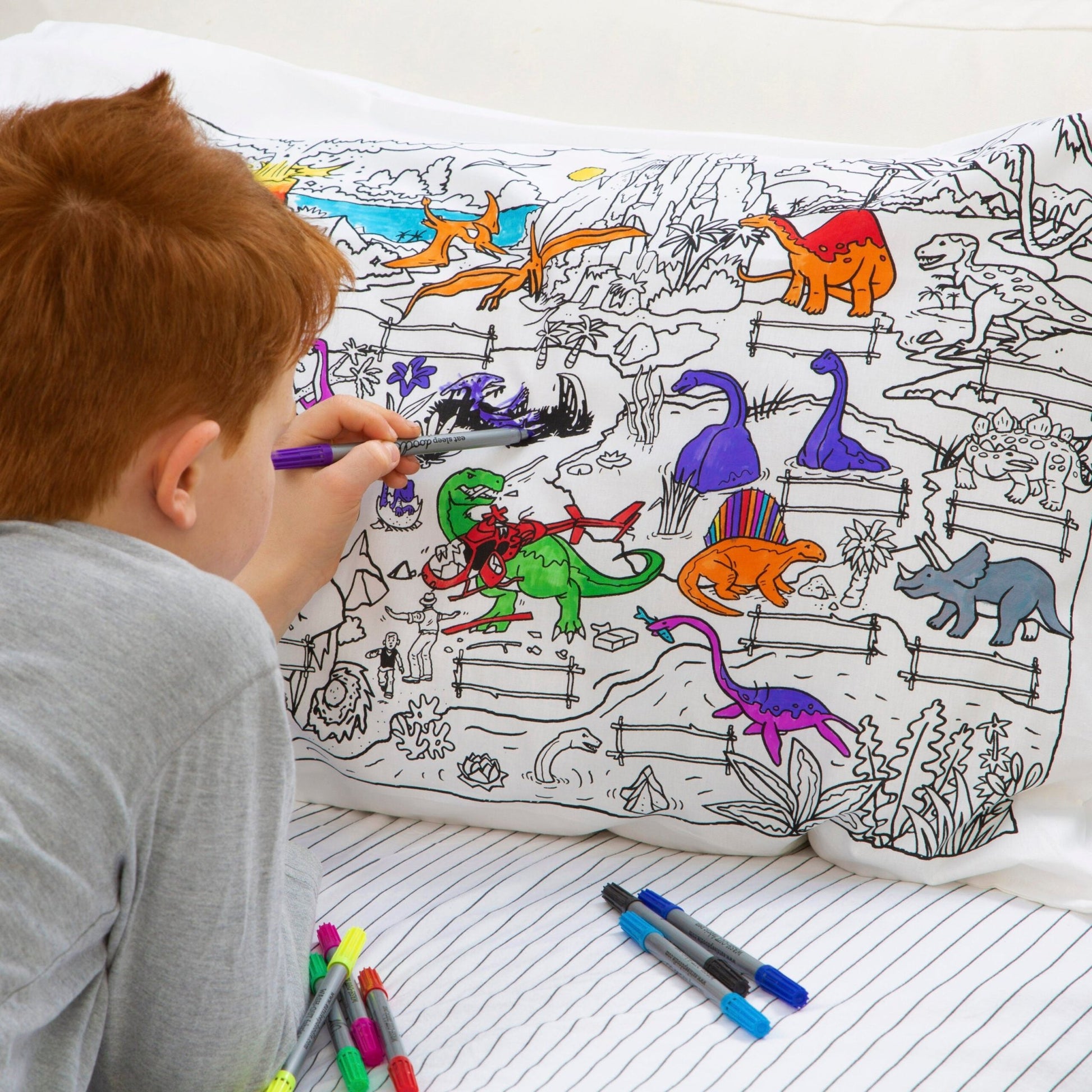 Pillowcase, Dinosaur - Le Petit Marché Home Furniture