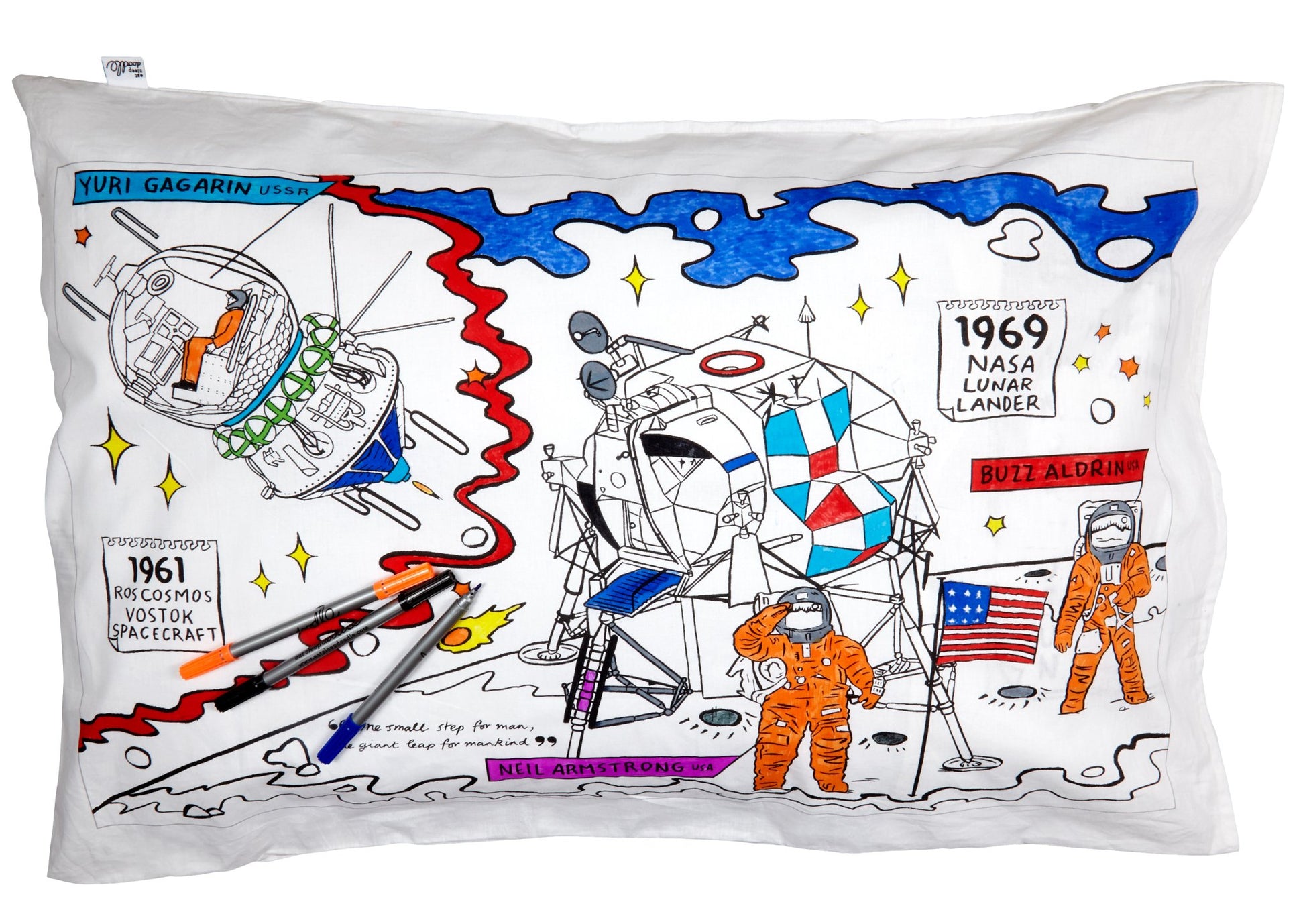 Pillowcase, Space Explorer - Le Petit Marché Home Furniture