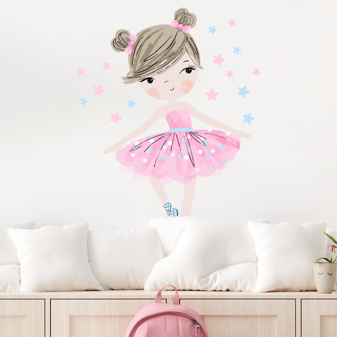 Pink Ballerina, Wall Stickers - Le Petit Marché Home Furniture