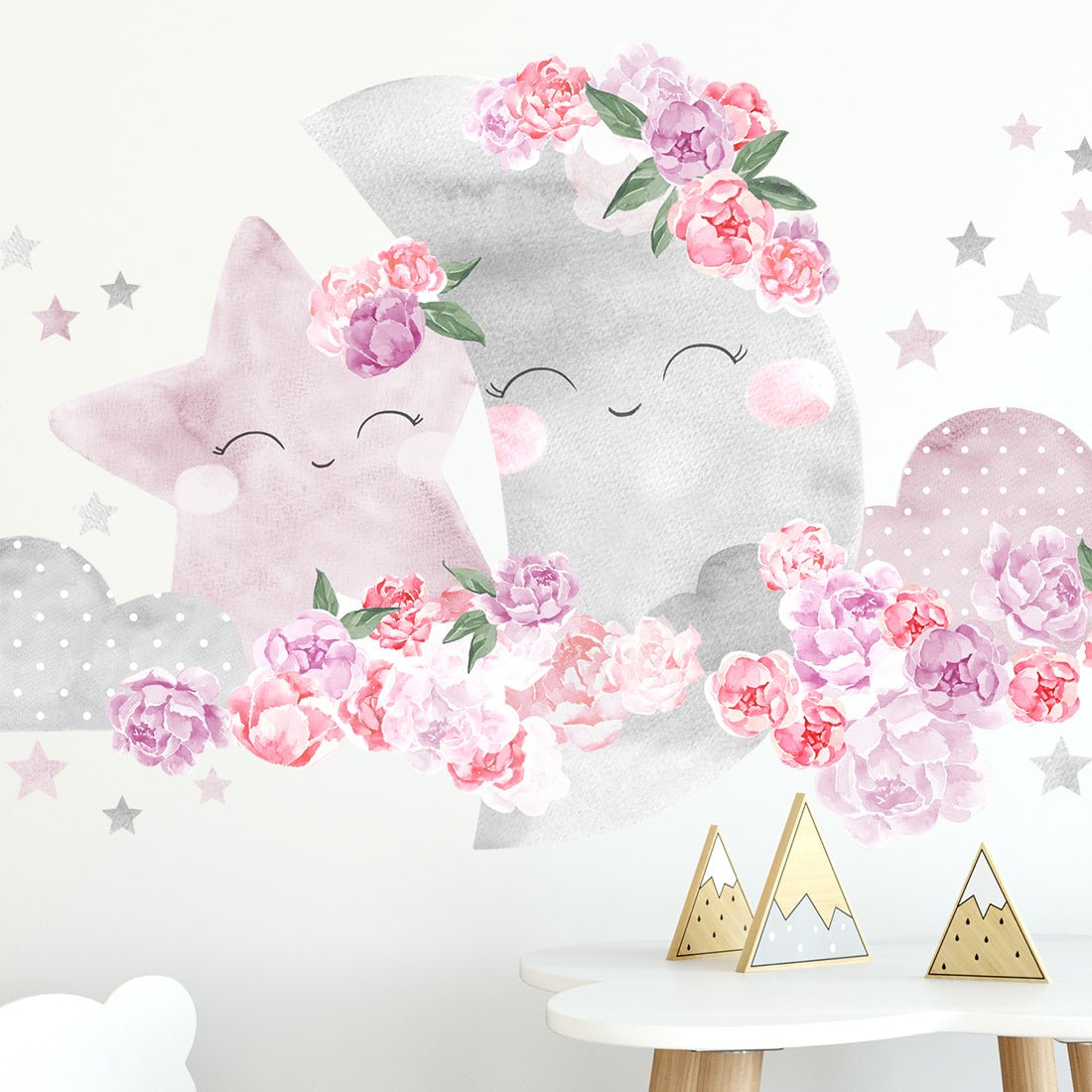 Pink Moon, Wall Stickers - Le Petit Marché Home Furniture