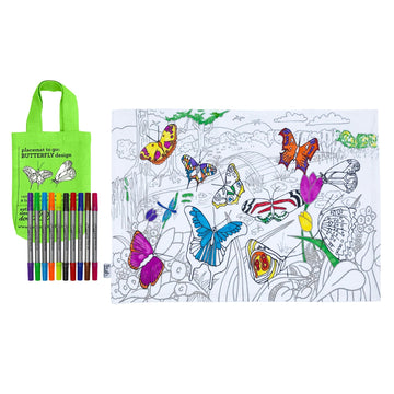 Placemat To Go, Butterflies - Le Petit Marché Home Furniture