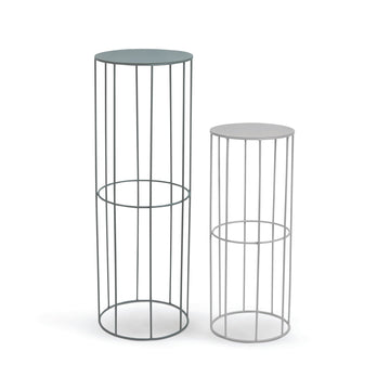 Plant Stand Grey - Set of 2 - Le Petit Marché Home Furniture