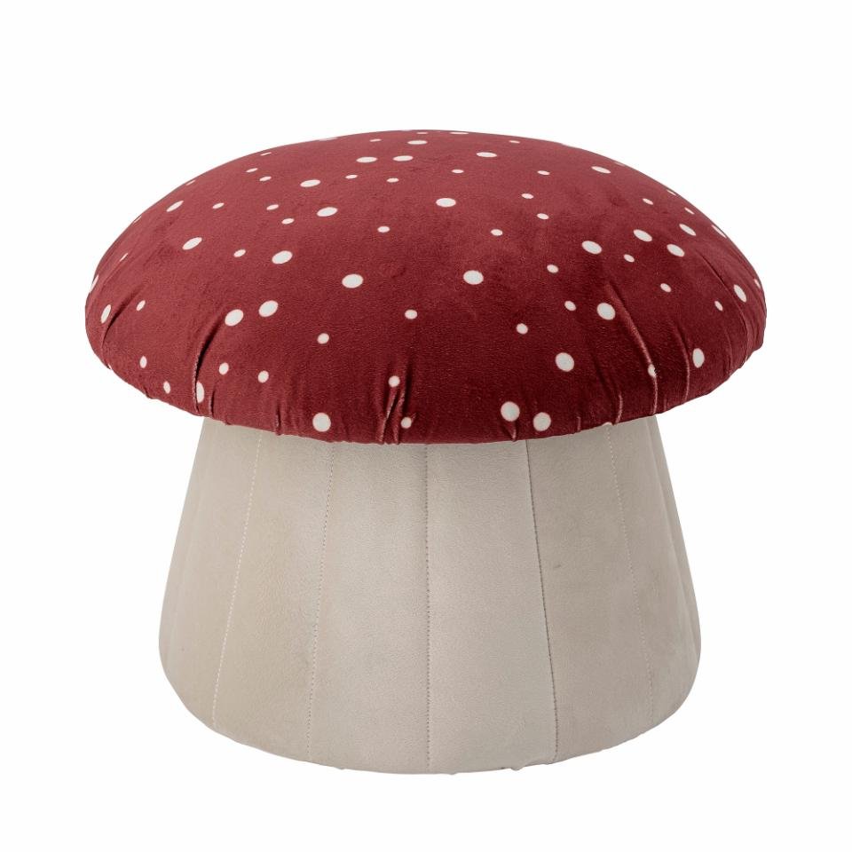 Pouf Lue, Red, Polyester - Le Petit Marché Home Furniture