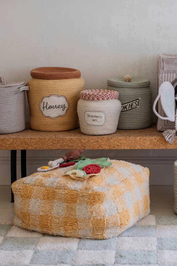 Pouf Vichy Honey - Le Petit Marché Home Furniture