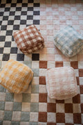 Pouf Vichy Rose - Le Petit Marché Home Furniture