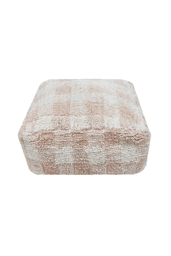 Pouf Vichy Rose - Le Petit Marché Home Furniture