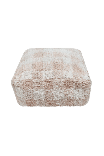 Pouf Vichy Rose - Le Petit Marché Home Furniture