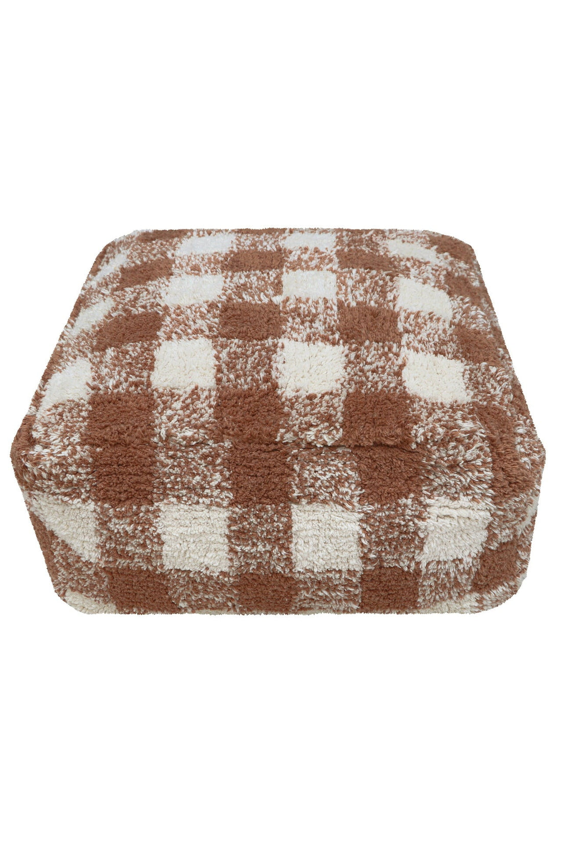 Pouf Vichy Toffee - Le Petit Marché Home Furniture