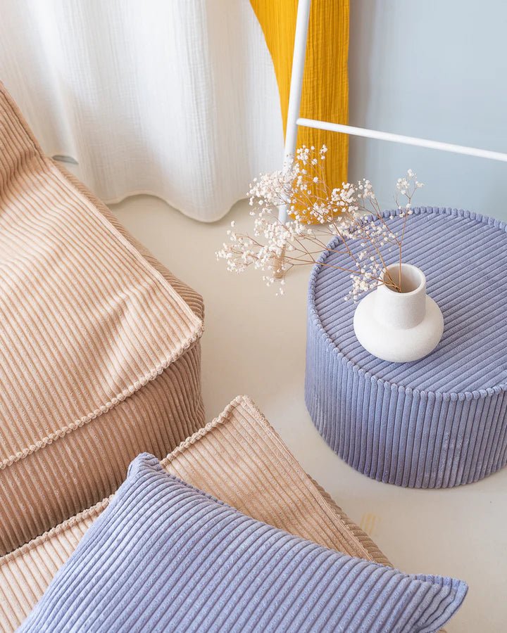 Pouffe, Blueberry Blue (Pre - Order) - Le Petit Marché Home Furniture