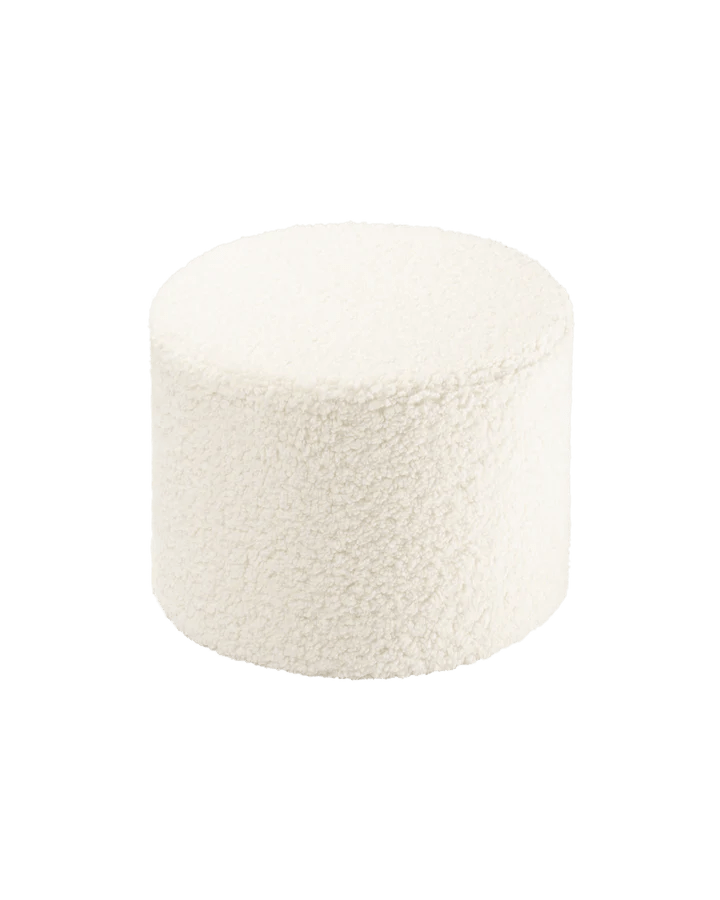 Pouffe, Cream White (Pre - Order) - Le Petit Marché Home Furniture