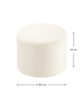 Pouffe, Cream White (Pre - Order) - Le Petit Marché Home Furniture