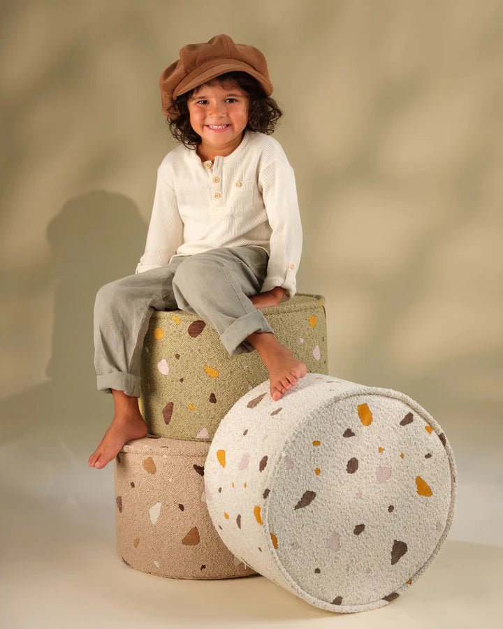 Pouffe, Terrazzo Marble (Pre - Order) - Le Petit Marché Home Furniture