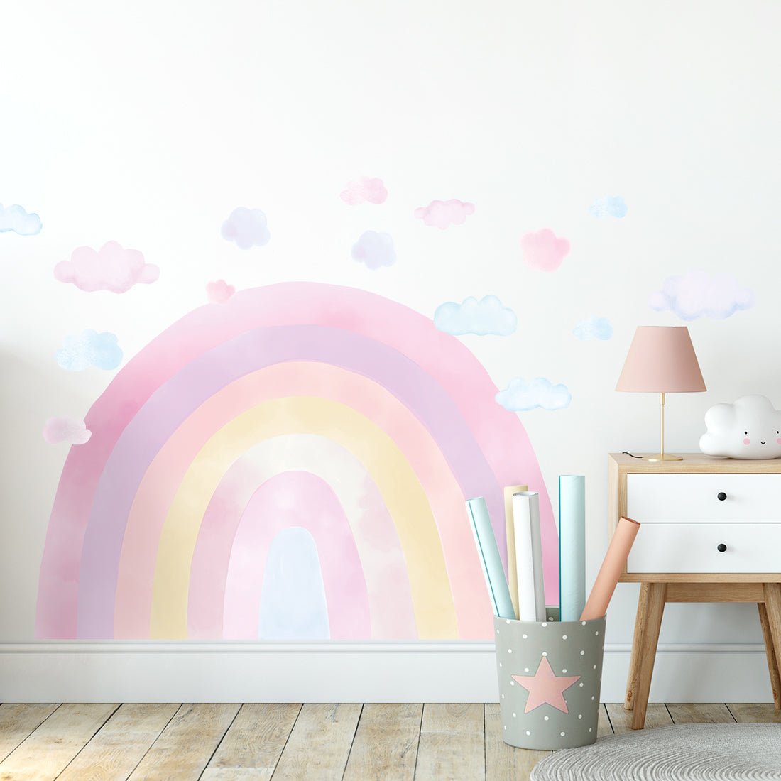 Rainbows Pink, Wall Stickers - Le Petit Marché Home Furniture