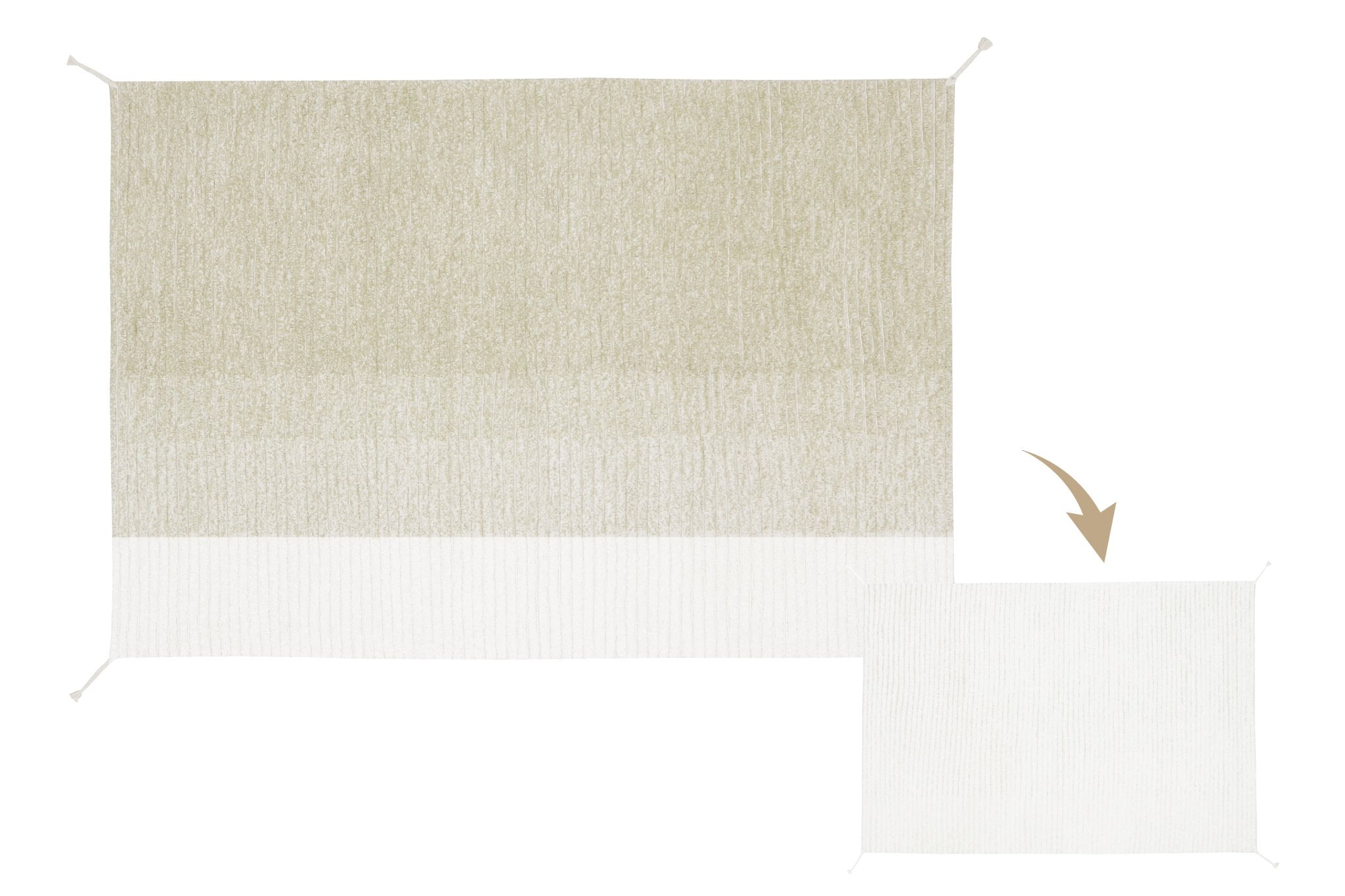 Reversible Cotton Rug - Gelato - Olive (M) - Le Petit Marché Home Furniture