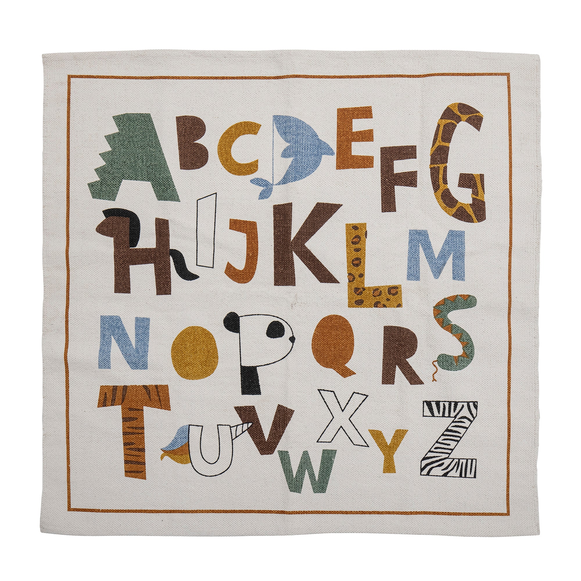 Rug Alphabet Memmo, Nature, Cotton - Le Petit Marché Home Furniture