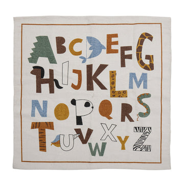 Rug Alphabet Memmo, Nature, Cotton - Le Petit Marché Home Furniture