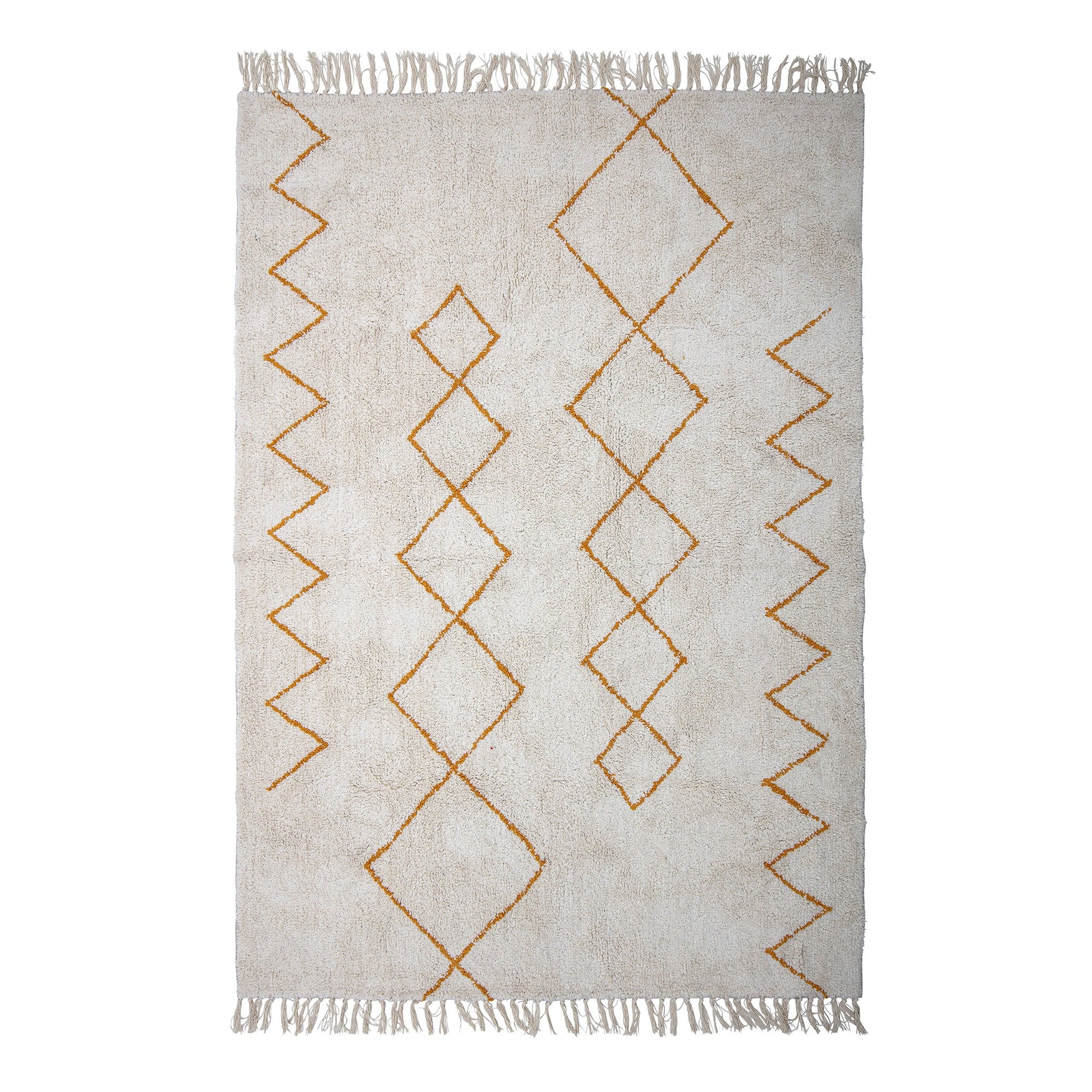 Rug Huso, Yellow, Cotton - Le Petit Marché Home Furniture