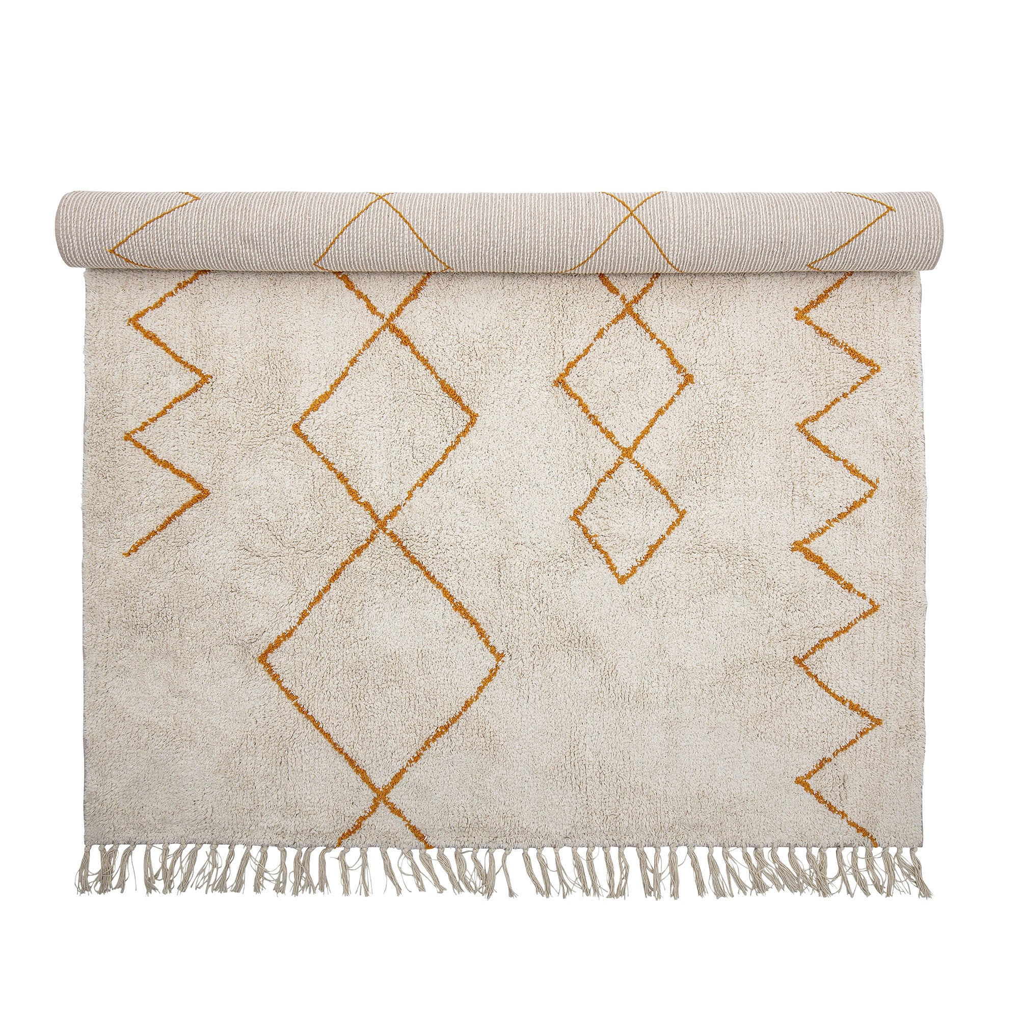 Rug Huso, Yellow, Cotton - Le Petit Marché Home Furniture