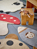 Rug Mushroom, Red, Wool - Le Petit Marché Home Furniture