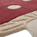 Rug Mushroom, Red, Wool - Le Petit Marché Home Furniture