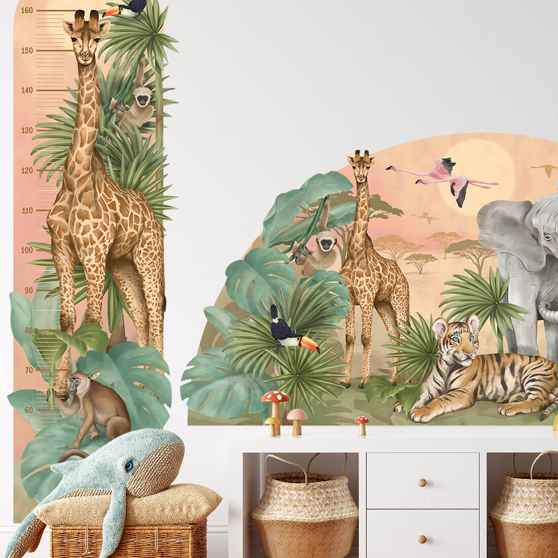 Safari, Height Measure, Wall Stickers - Le Petit Marché Home Furniture