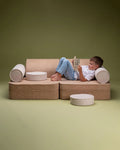 Settee Sofa, Brown Sugar (Pre - Order) - Le Petit Marché Home Furniture