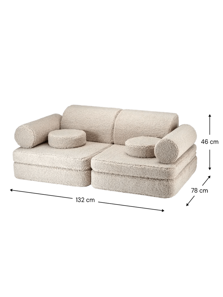 Sofa Settee, Biscuit (Pre - Order) - Le Petit Marché Home Furniture