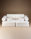 Sofa Settee, Cream White - Le Petit Marché Home Furniture