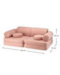 Sofa Settee, Guava (Pre - Order) - Le Petit Marché Home Furniture