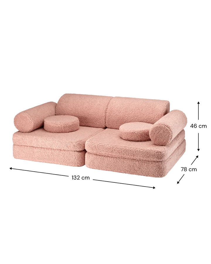 Sofa Settee, Guava (Pre - Order) - Le Petit Marché Home Furniture