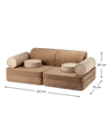 Sofa Settee, Toffee (Pre - Order) - Le Petit Marché Home Furniture