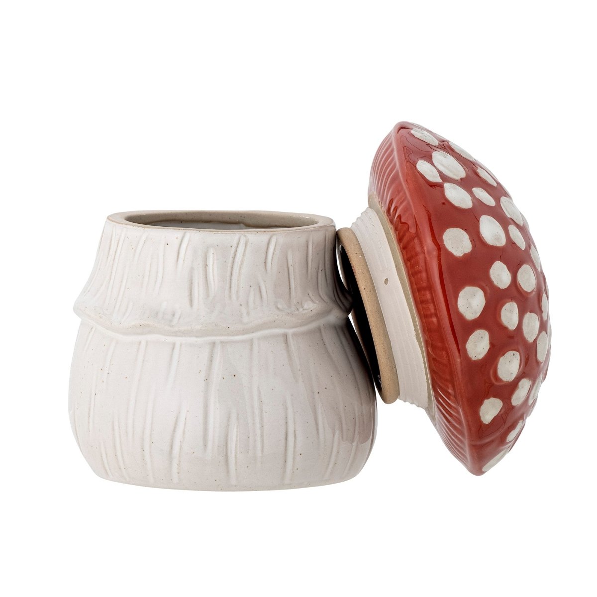 Sophine Jar w/Lid, Red, Stoneware - Le Petit Marché Home Furniture