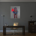 Spaceman Hearts, LED Neon Artwork, Small (70 x 90cm) - Le Petit Marché Home Furniture