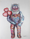 Spaceman Hearts, LED Neon Artwork, Small (70 x 90cm) - Le Petit Marché Home Furniture