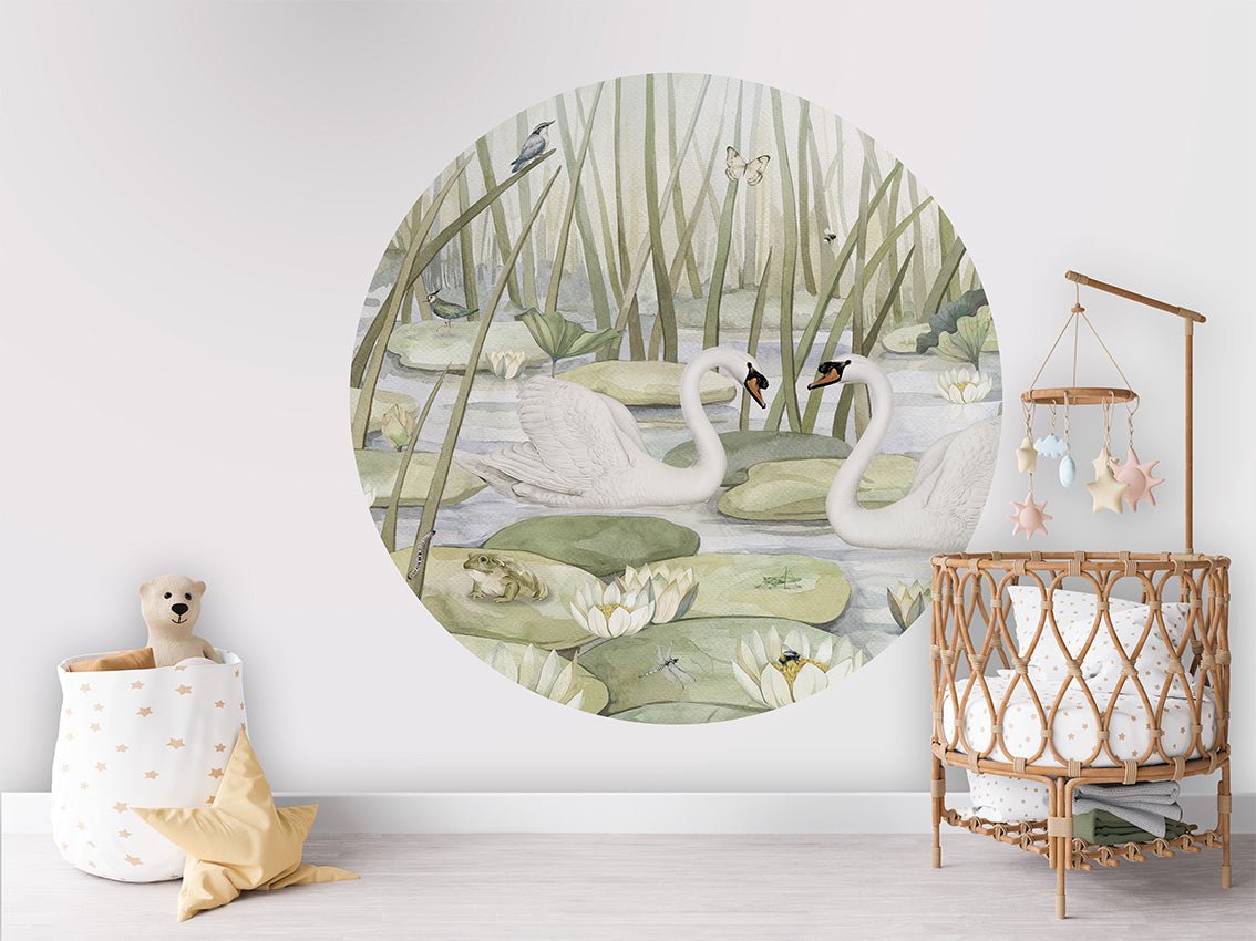 Spectacular Swans - Circle - Le Petit Marché Home Furniture