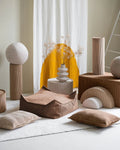 Square Ottoman, Toffee (Pre - Order) - Le Petit Marché Home Furniture