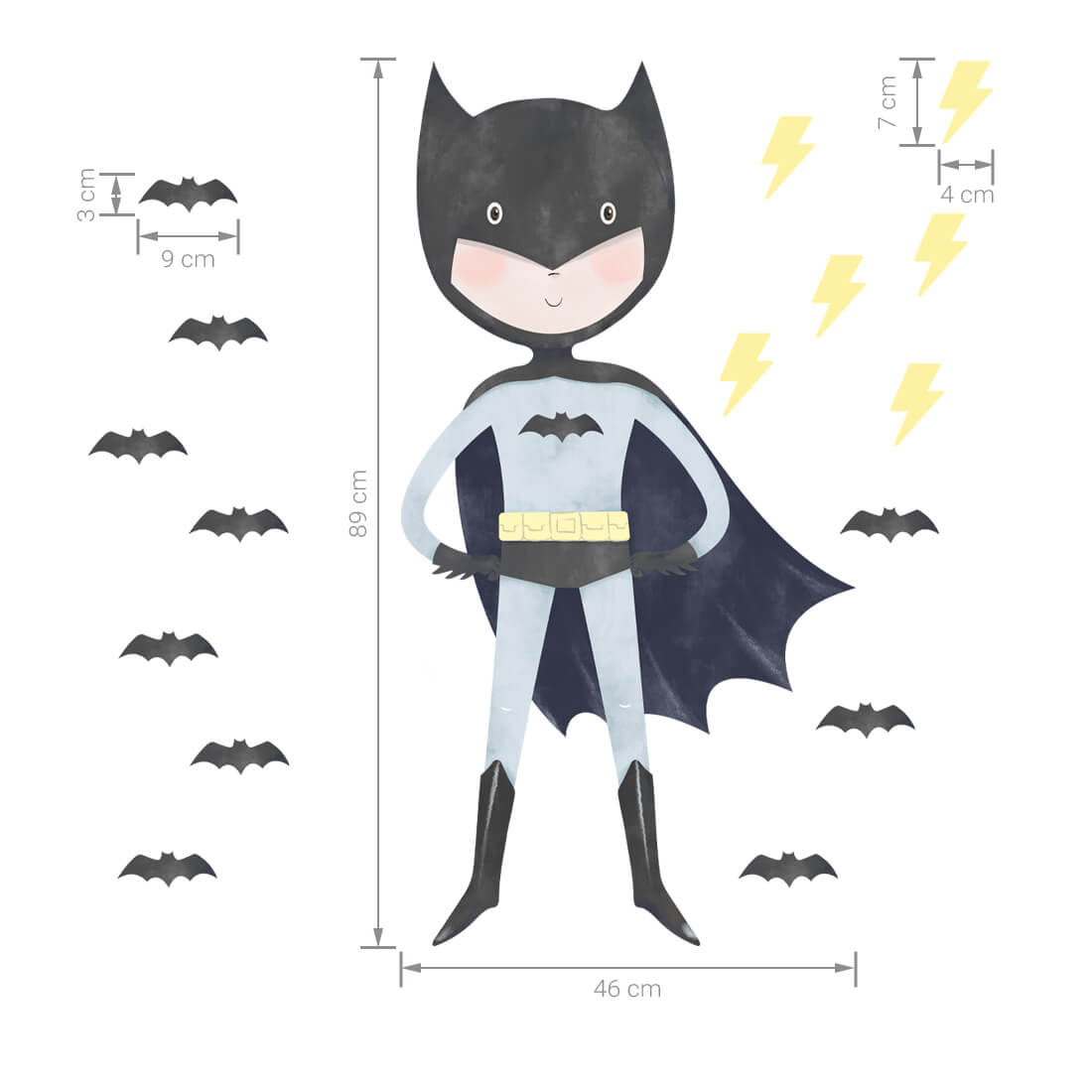 Superhero, Wall Stickers - Le Petit Marché Home Furniture