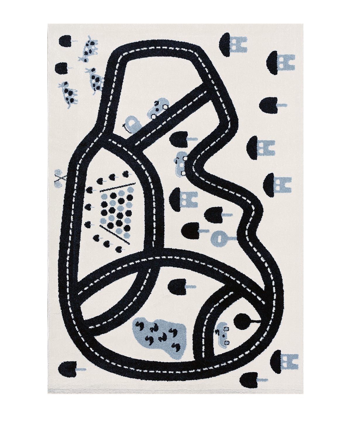 Tapis Circuit / Race Track, Blue - Le Petit Marché Home Furniture