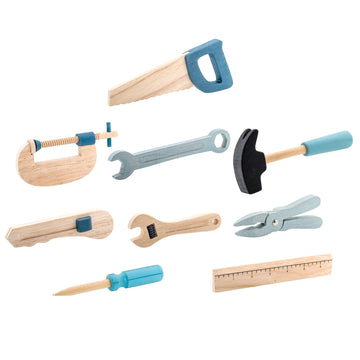 Tool Set Toy Robin, Blue, Beech, Set of 9 - Le Petit Marché Home Furniture