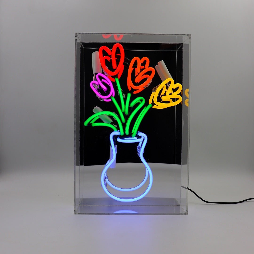 Tulips, Acrylic Neon Box - Le Petit Marché Home Furniture