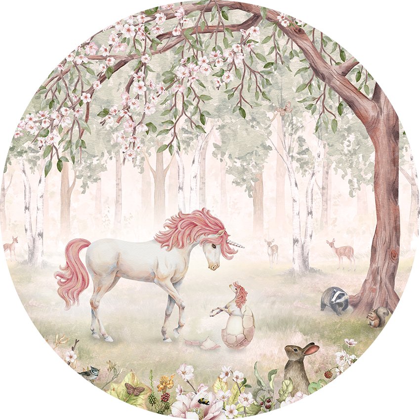 Unicorn Forest - Green - Circle - Le Petit Marché Home Furniture