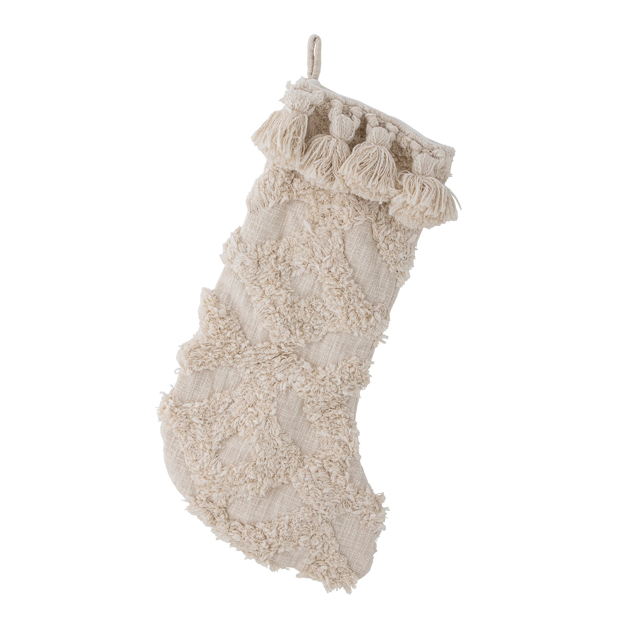 Vence Christmas Stocking, Nature, Cotton - Le Petit Marché Home Furniture