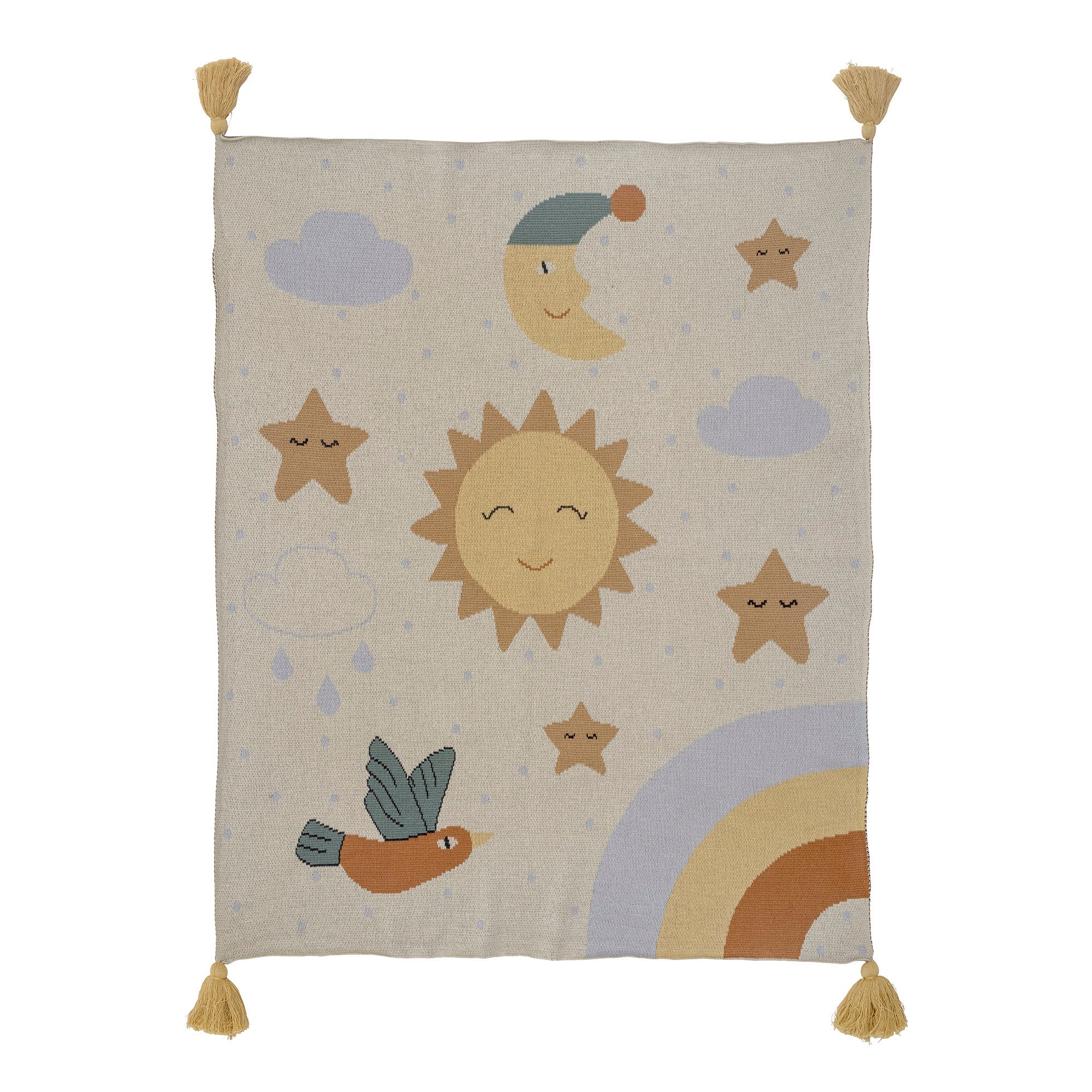 Vigge Throw, Yellow, Cotton OEKO - TEX® - Le Petit Marché Home Furniture