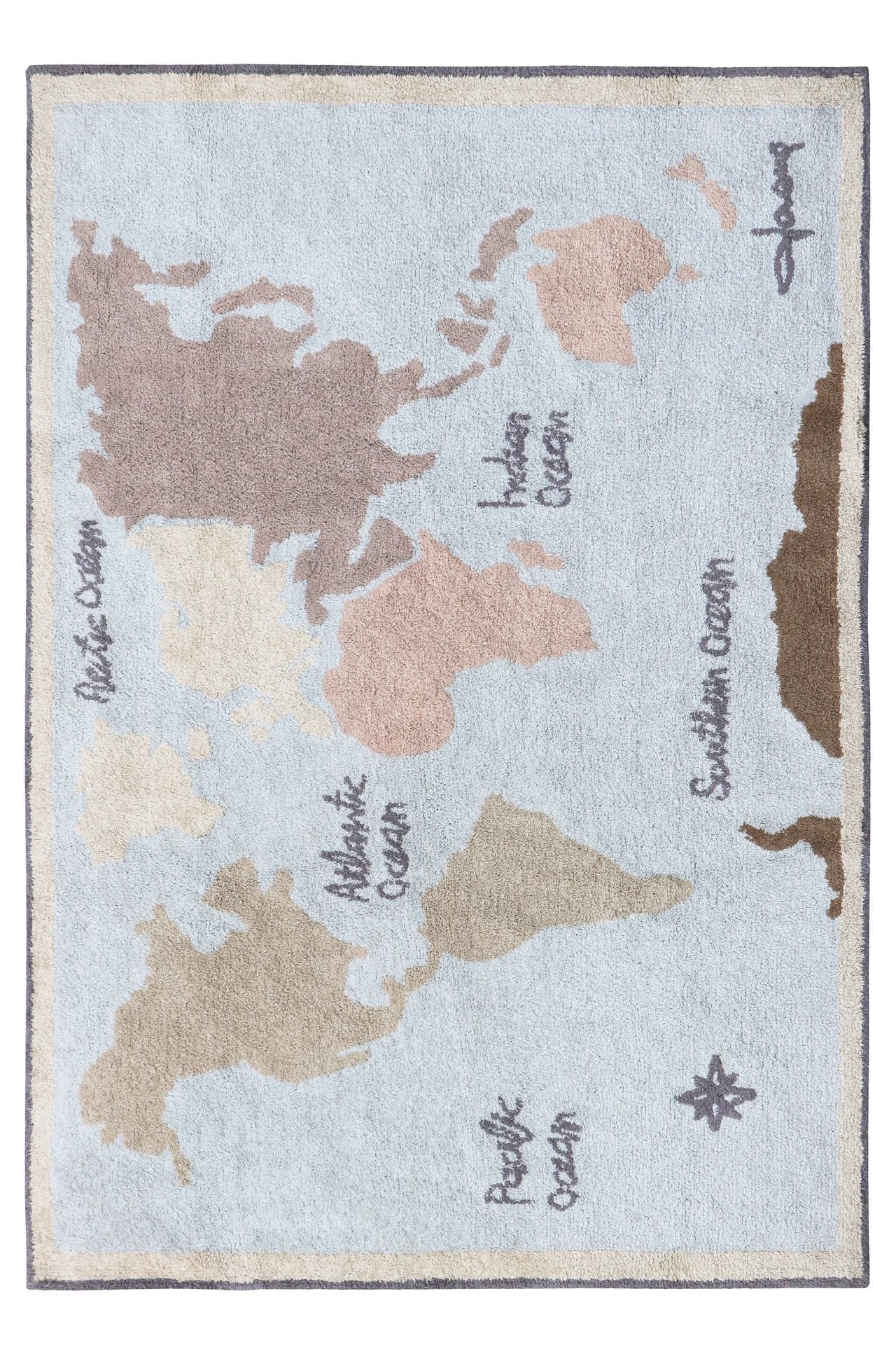 Vintage Map Washable Rug - Le Petit Marché Home Furniture