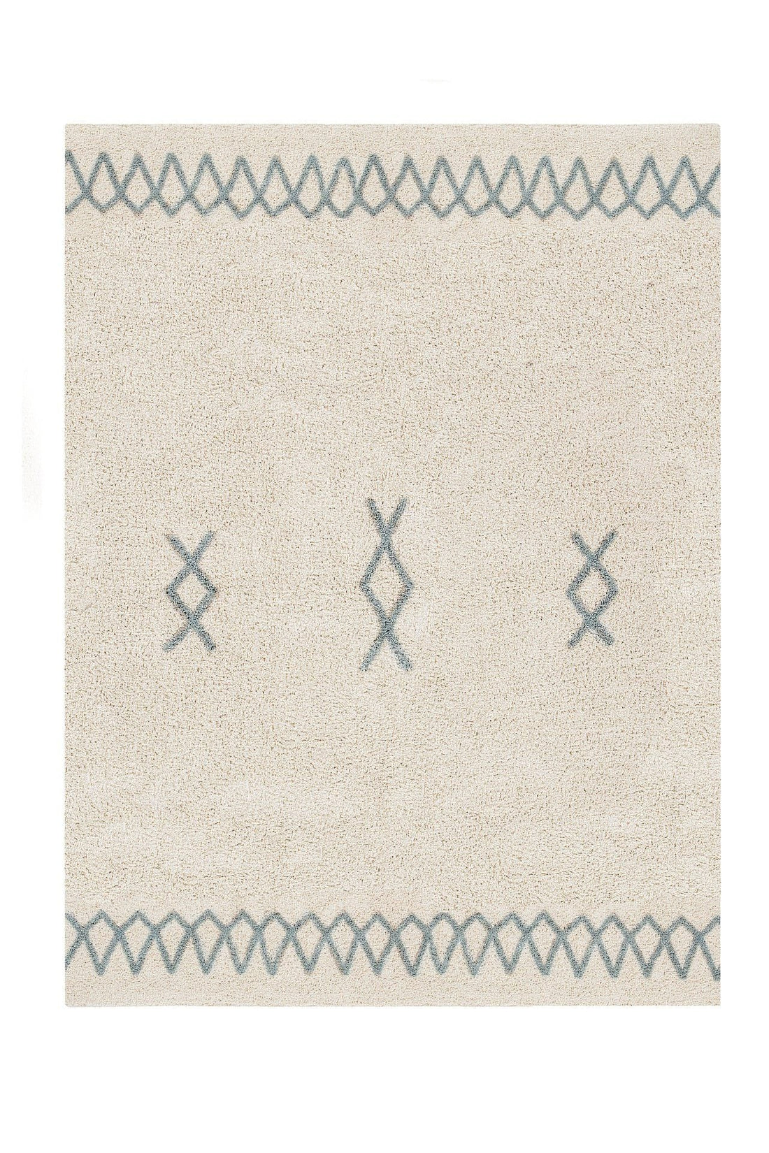 Washable rug Atlas Natural - Vintage Blue - Le Petit Marché Home Furniture