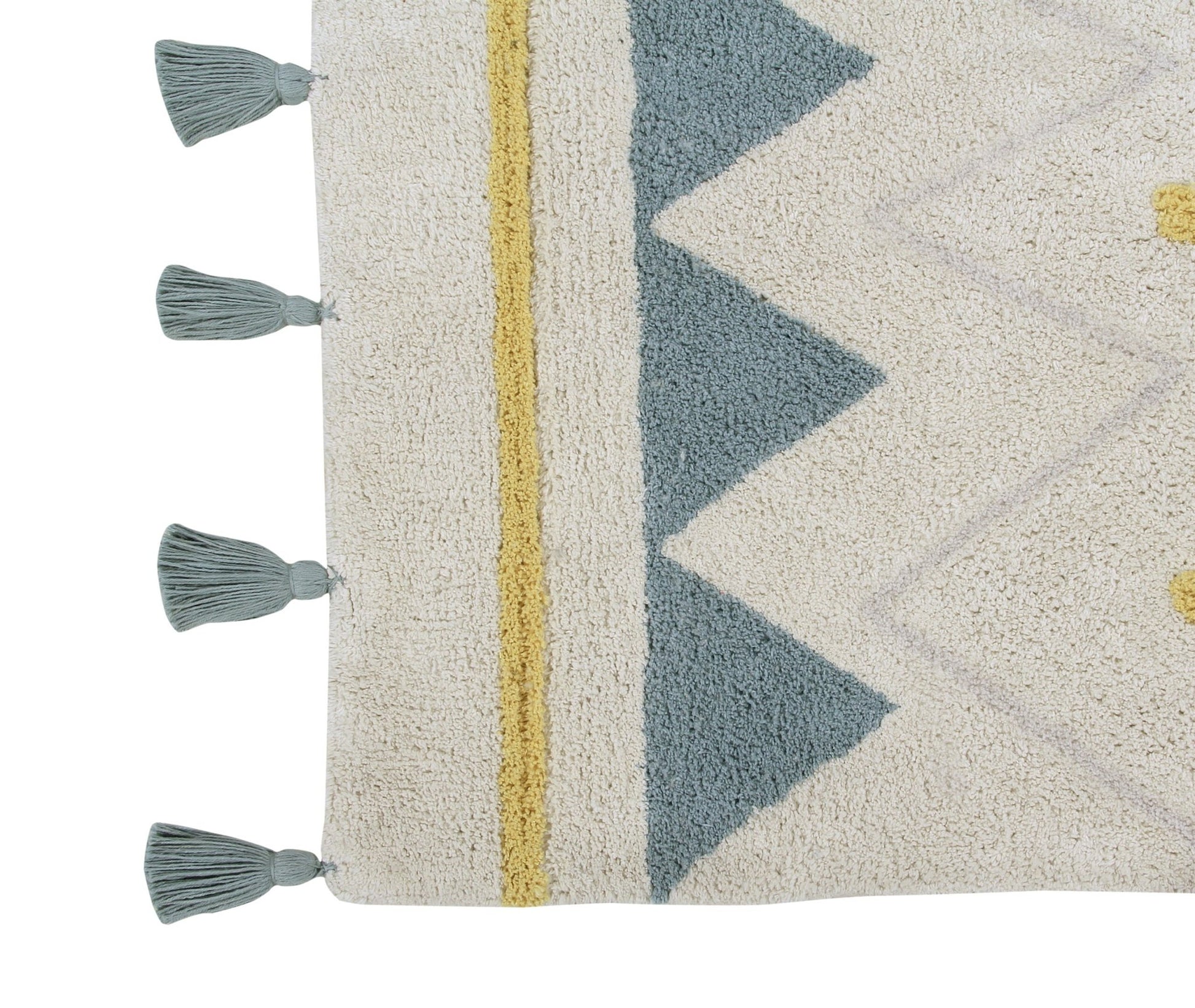 Washable Rug - Azteca - Vintage Blue - L - Le Petit Marché Home Furniture